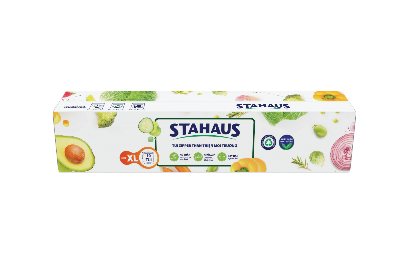 STAHAUS eco-friendly zipper bags size XL